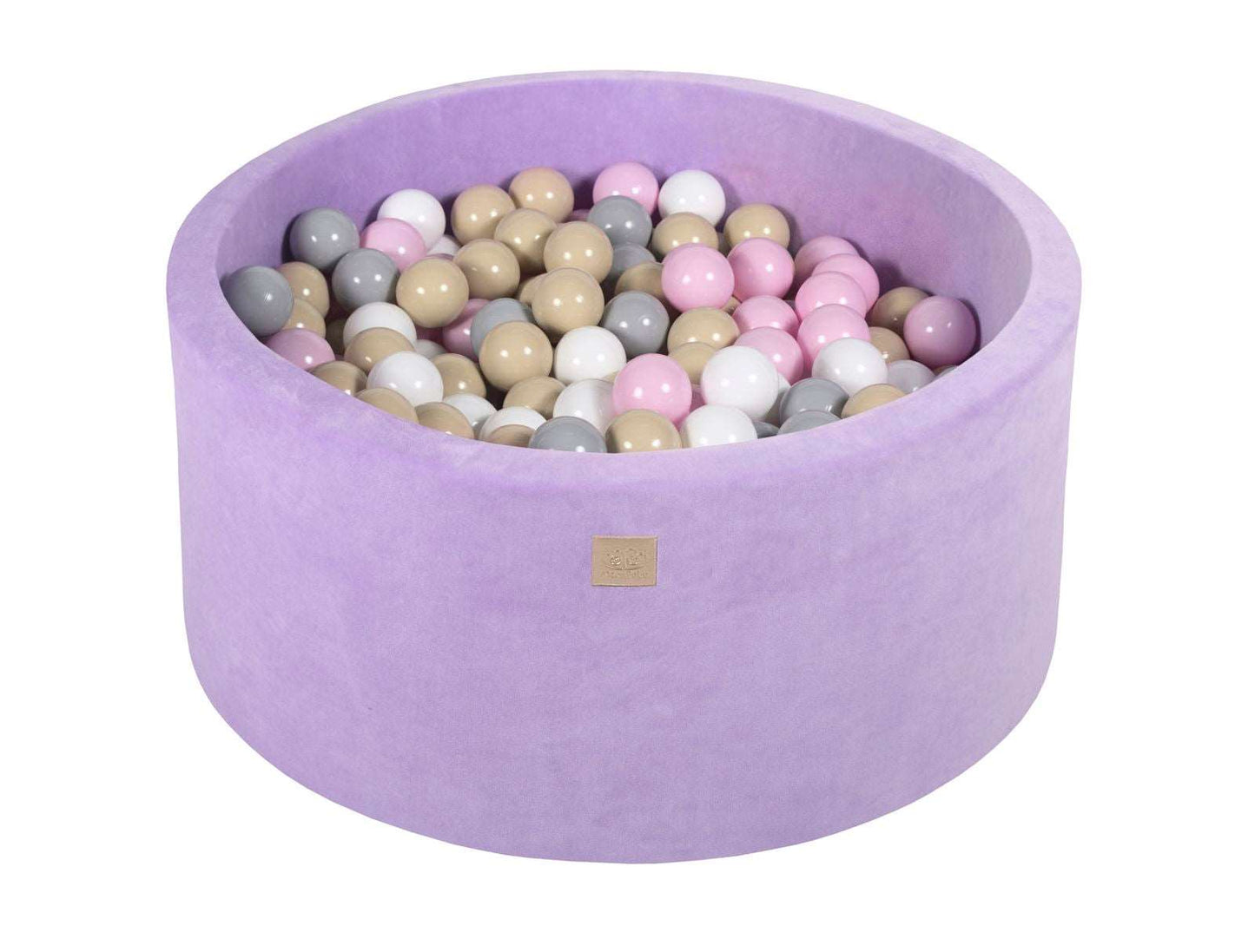 Ballenbak VELVET Violet - 90x40 incl. 300 ballen - Beige, Pastel Roze, Grijs, Wit