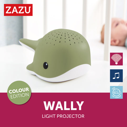 Zazu slaapprojector Wally de walvis — Groen