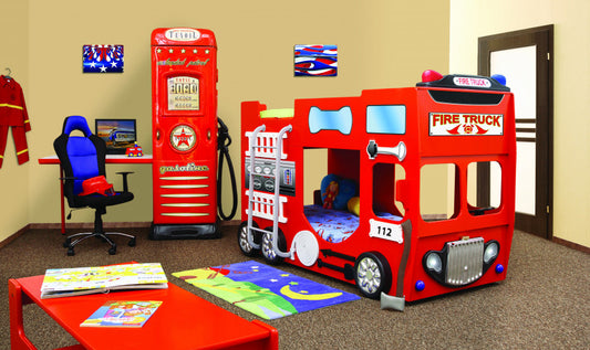 STAPELBED FIRE TRUCK KINDER AUTO BED INCL MATRAS