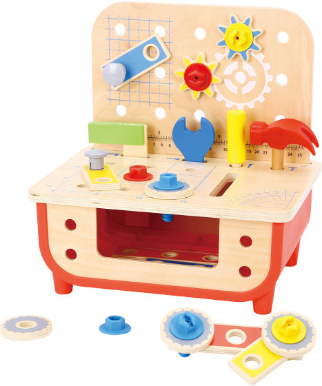 Tooky Toy Educatieve Houten Speelgoed Werkbank 31-Delig