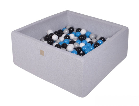 Vierkante Ballenbak incl. 400 ballen - 110x110x40 cm - Licht Grijs - Zelf samenstellen