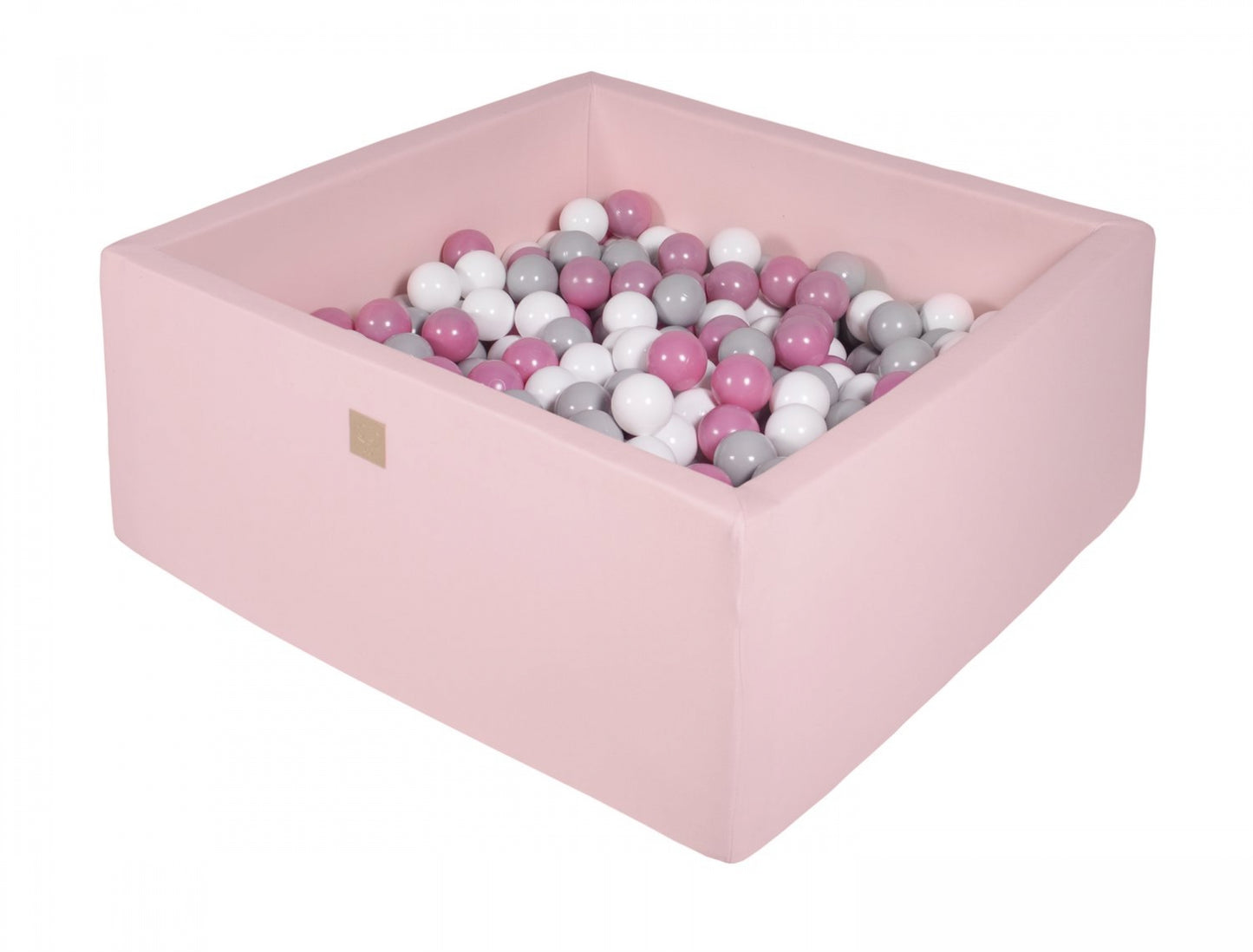 Vierkante Ballenbak incl. 400 ballen - 110x110x40 cm - Roze - Grijs, Wit, Licht Roze
