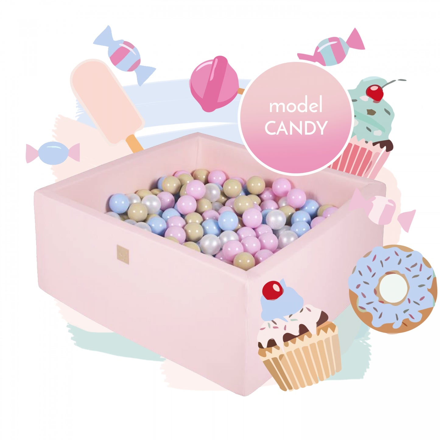 BESTSELLER 90x90x40 incl. 300 ballen - Candy Set