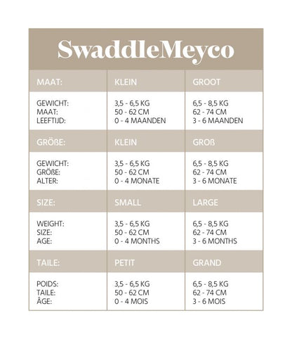 MEYCO - SWADDLE - WIT - 0-3 MAAND